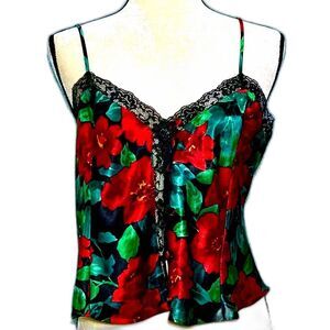 Vintage Victoria’s Secret Gold Label Floral & Lace Camisole Sz M